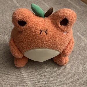 10" Cuddle Barn‎ PlushGoals Peach Wawa Super Soft Froggie Dressed as fruit
